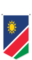 Namibia flag in soccer pennant, various shape. png