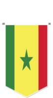 Senegal flag in soccer pennant, various shape. png