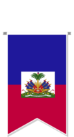 Haiti-Flagge im Fußballwimpel. png