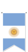 bandera argentina en banderín de fútbol. png