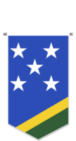 Solomon Islands flag in soccer pennant, various shape. png