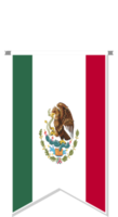Mexico flag in soccer pennant. png