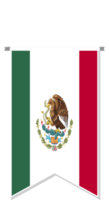 bandeira do méxico na flâmula de futebol. png