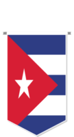 bandeira de cuba em galhardete de futebol, várias formas. png