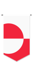 drapeau du groenland en fanion de football, forme variée. png