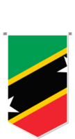 bandera de saint kitts y nevis en banderín de fútbol, varias formas. png