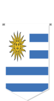 Uruguay flag in soccer pennant, various shape. png