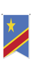 republiek van de Congo vlag in voetbal wimpel. png