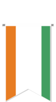 Cote d'Ivoire flag in soccer pennant. png