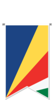 bandeira de seychelles na flâmula de futebol. png