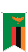 bandera de zambia en banderín de fútbol. png