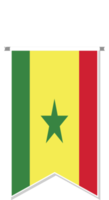 Senegal-Flagge im Fußballwimpel. png