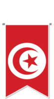 Tunisia flag in soccer pennant. png