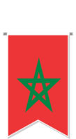 Morocco flag in soccer pennant. png