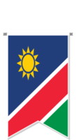 bandera de namibia en banderín de fútbol. png