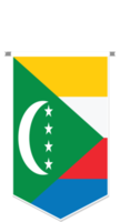 Comoros  flag in soccer pennant, various shape. png