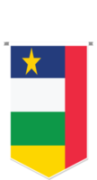 bandera centroafricana en banderín de fútbol, varias formas. png