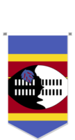 Eswatini flag in soccer pennant, various shape. png