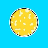 Moon vector design illustration icon for planet
