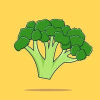 dibujado a mano brócoli ilustración vector diseño vegetal icono