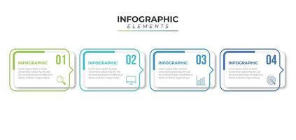 Timeline infographic design element and number options. Business concept with 4 steps. Can be used for workflow layout, diagram, annual report, web design. Vector business template for presentation.