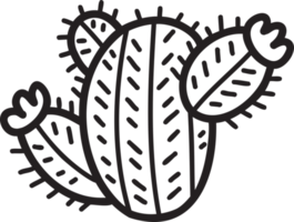 illustration de cactus mignon dessiné à la main png