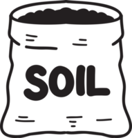 Hand Drawn soil bag illustration png