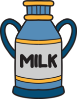hand- getrokken melk emmer illustratie png