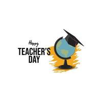 Happy teacher's day social media template vector