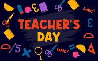 world teachers day concept with icon illustration vector