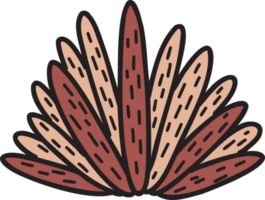 illustration de cactus mignon dessiné à la main png