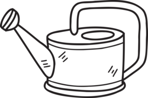 Hand Drawn watering pot illustration png