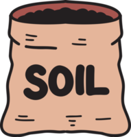 Hand Drawn soil bag illustration png