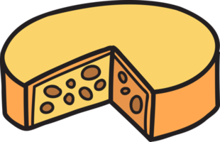 mano disegnato formaggio cubi illustrazione png