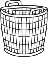 Hand Drawn basket for stuff illustration png