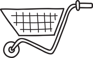 Hand Drawn soil cart illustration png