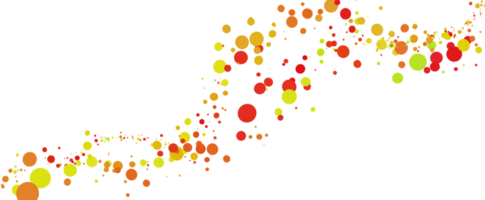 fundo festivo de confete redondo de memphis em azul ciano, rosa e amarelo. padrão infantil e fundo de férias de decoração de círculos de confete bokeh. png