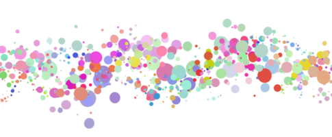 Memphis round confetti festive background in cyan blue, pink and yellow. Childish pattern And Bokeh confetti circles decoration holiday background. png