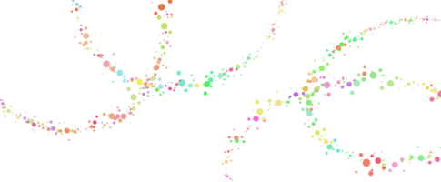fond festif de confettis ronds memphis en bleu cyan, rose et jaune. motif enfantin et bokeh cercles de confettis décoration fond de vacances. png