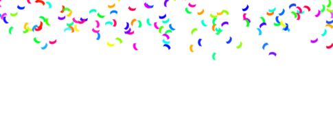 memphis runder konfetti festlicher hintergrund in cyanblau, pink und gelb. kindisches muster und bokeh konfetti kreist dekoration feiertagshintergrund ein. png