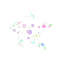 Isolated water colour pentagram star design template png