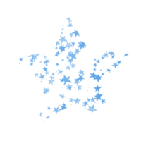 isolierte Aquarell-Pentagramm-Stern-Designvorlage png