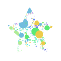 isolato acqua colore pentagramma stella design modello png