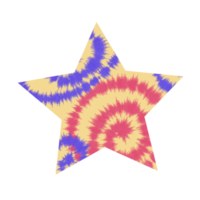 plantilla de diseño de estrella de pentagrama de color de agua aislado png