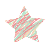 modelo de design de estrela de pentagrama de cor de água isolada png