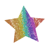 plantilla de diseño de estrella de pentagrama de color de agua aislado png