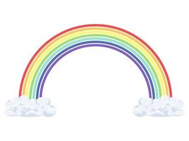 Rainbow On Cloud vector