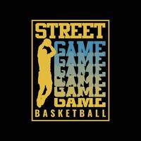 Basketball illustration typography. perfect for t shirt design vector