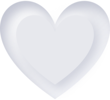 bouton coeur neumorphique png