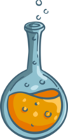 bouteille chimique dessinée à la main illustration de doodle halloween png